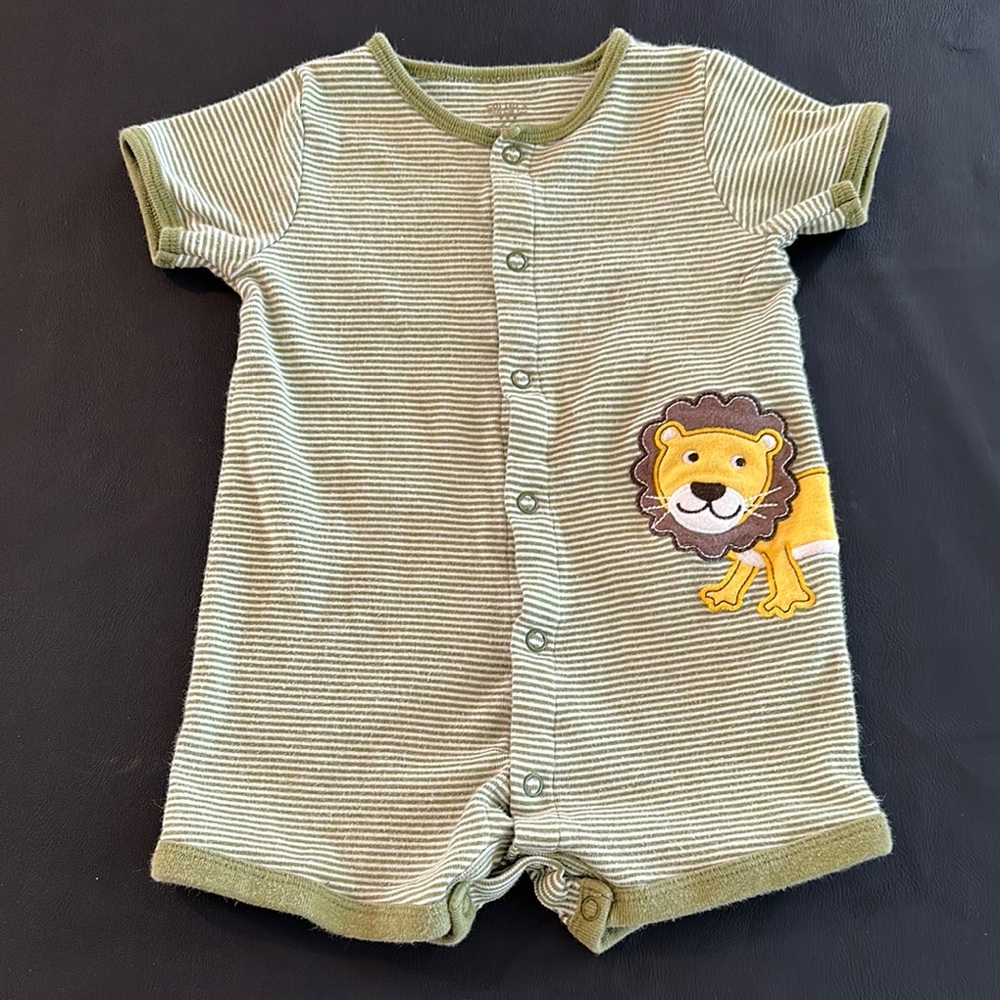 Carter's Green Bodysuit with Lion Appliqué